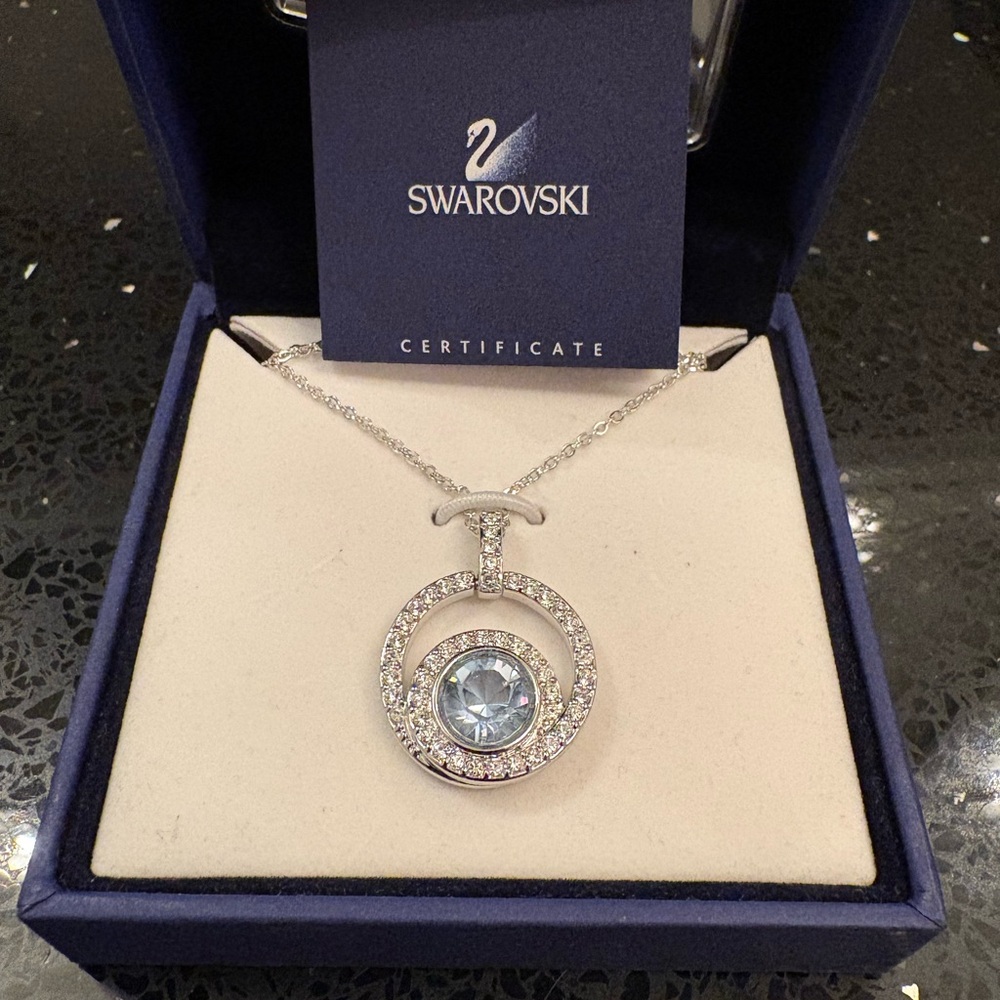 Swarovski Lonely Light Sapphire Necklace